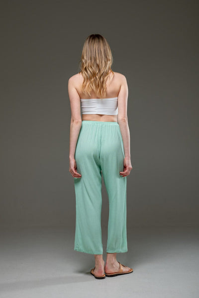  Pal Green  Rayon Crepe Full Length elegant pants